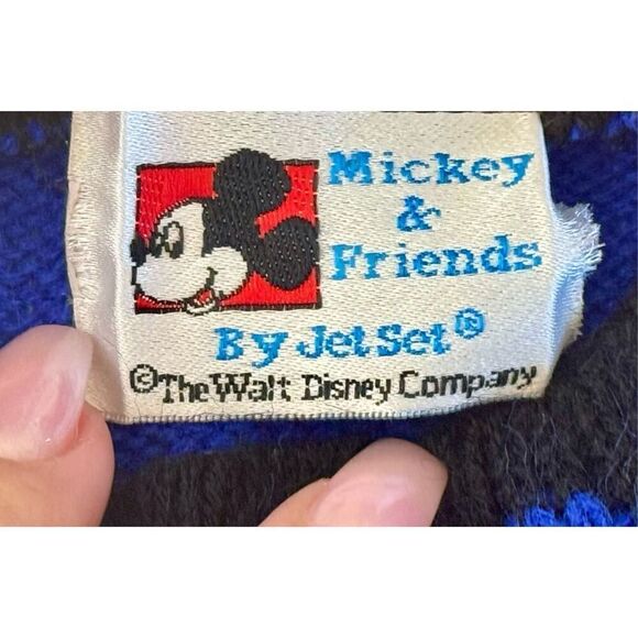 Vintage JetSet Mickey & Friends by Walt Disney Minnie Mouse Blue Kids Sweater S - Picture 5 of 10